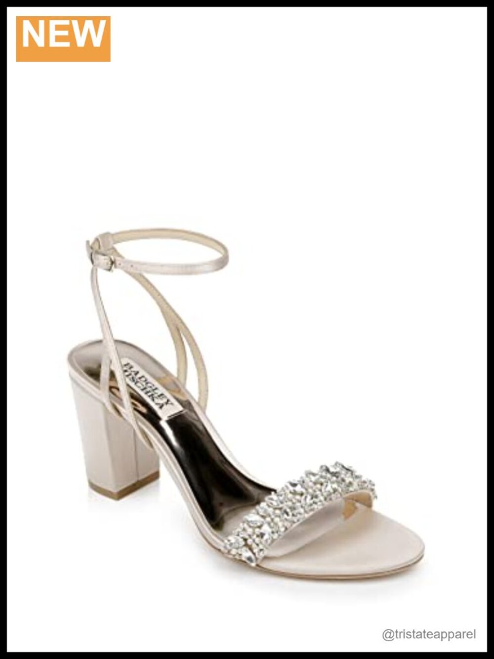 Nadine Heeled Sandal Leather Lining Ankle Strap Wedding Party Shoe